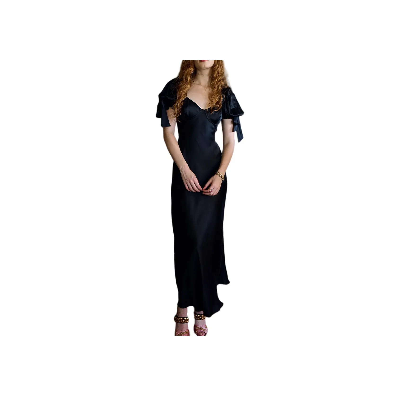 Selkie Collection Short Sleeved Dress Women's Black
