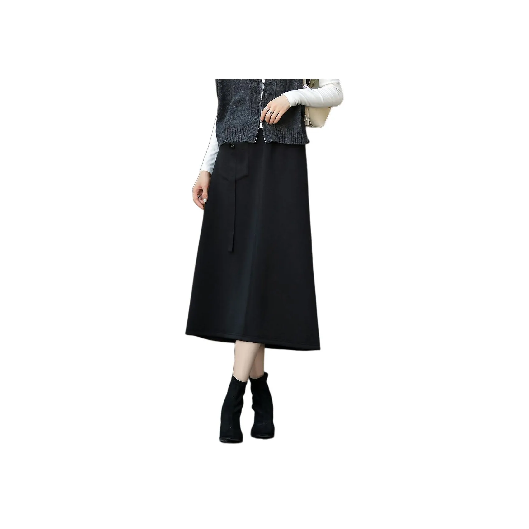 【Dme】 Повседневный длинный юбка женский