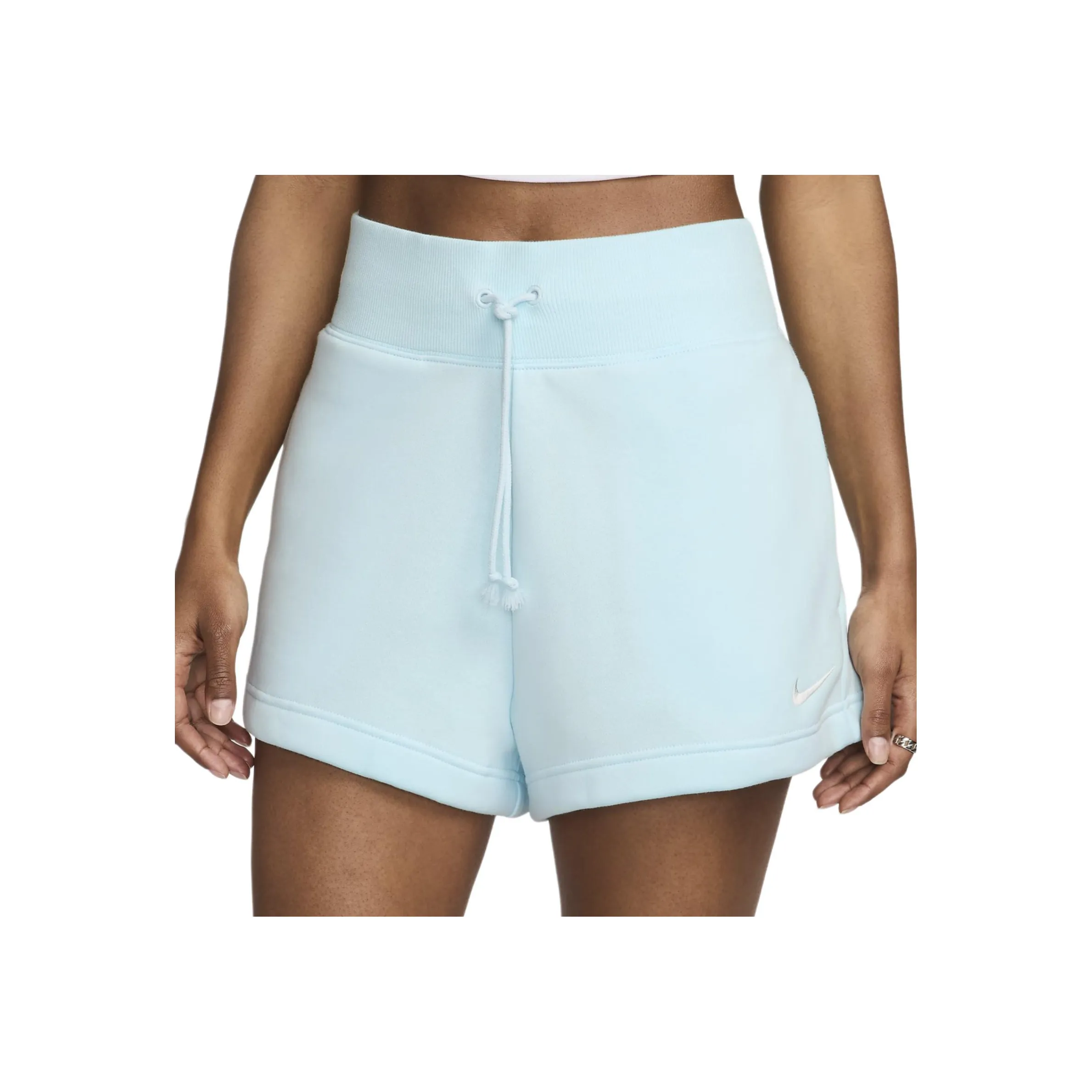 Nike Женские High Waisted Loose Шорты Повседневные шорты Женские Glacier Blue