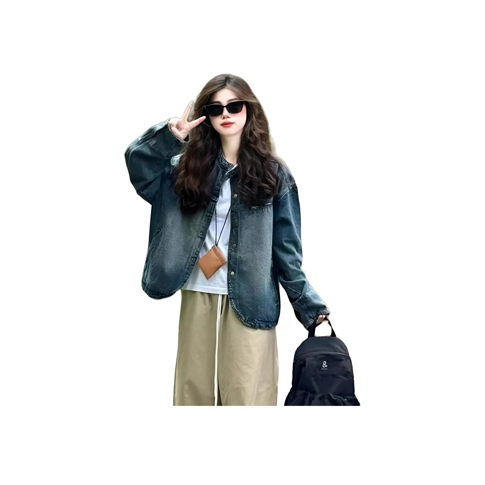 MUCCHIC Синий Женские Джинсовые Куртки