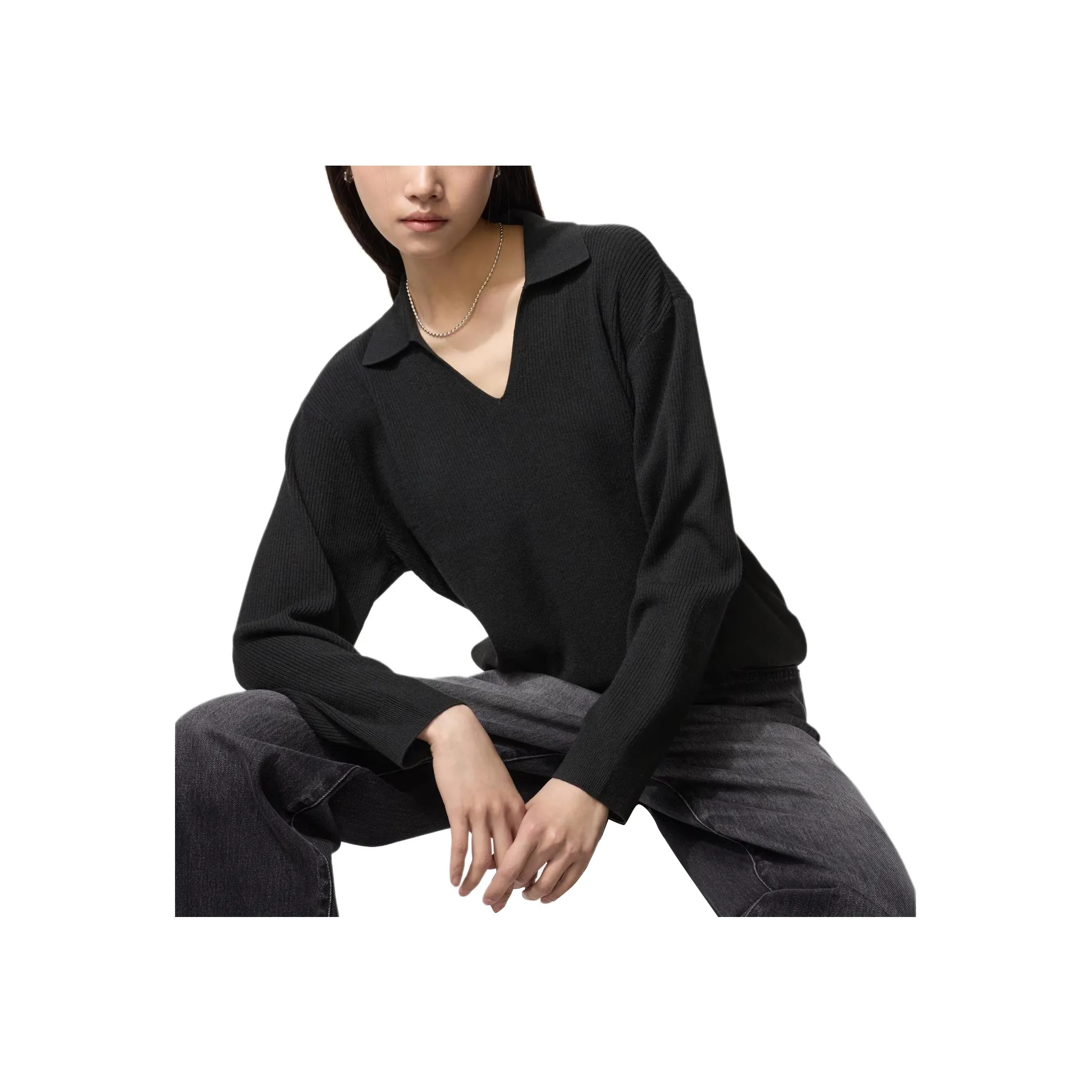 UNIQLO Черное Женское Поло