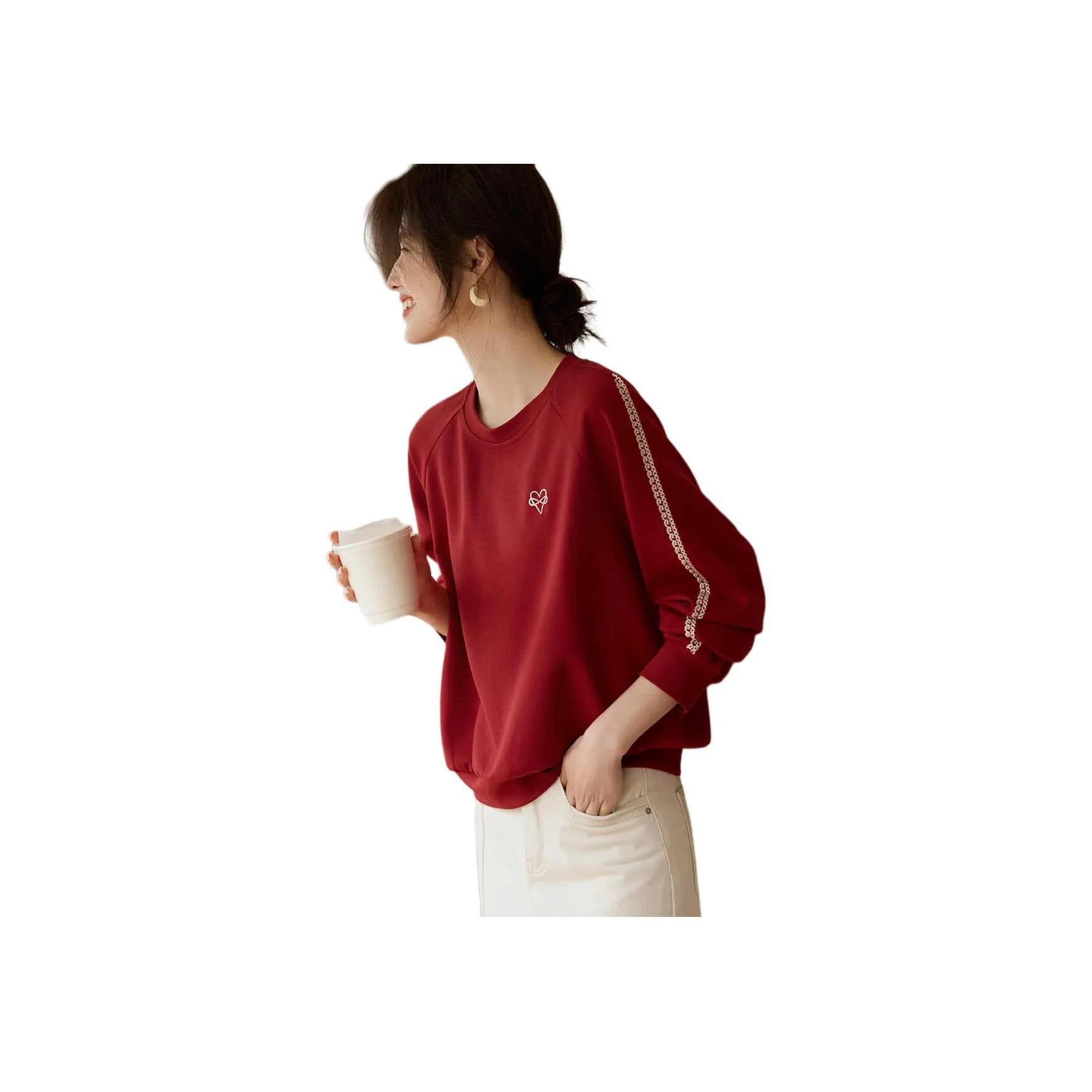 XWI Бордовый Женский Свитшот