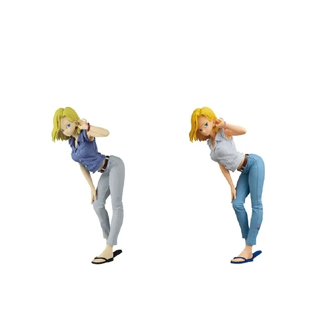 BANPRESTO Android 18 Glasses Factory Glitter & Glamours Dragon Ball Blue Dress Bonus Gifts 21cm