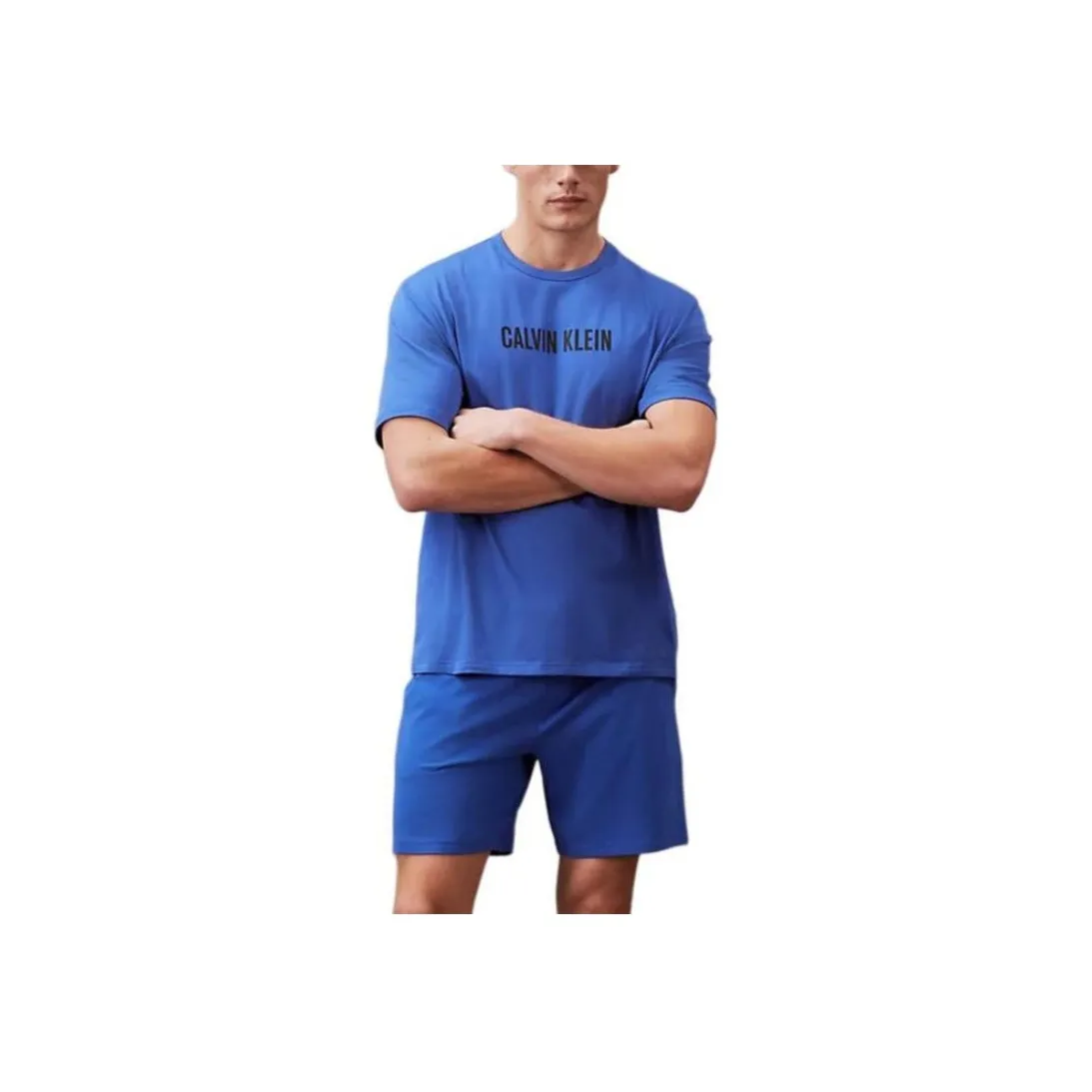 CK/Calvin Klein S/S CREW NECK Pajama Set Europe Version Men's Blue