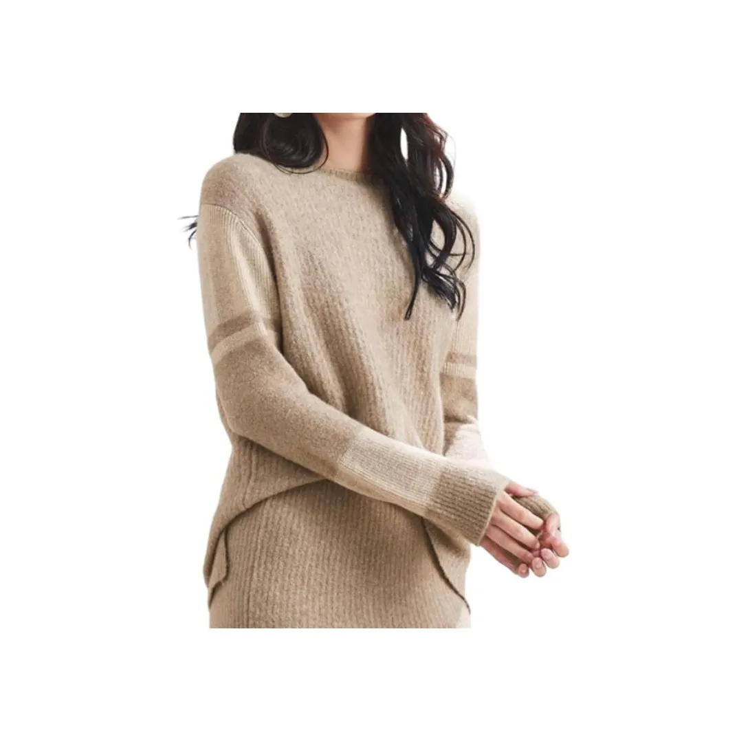 MIHUANG Кашемир Свитер Женские CAMEL Круг