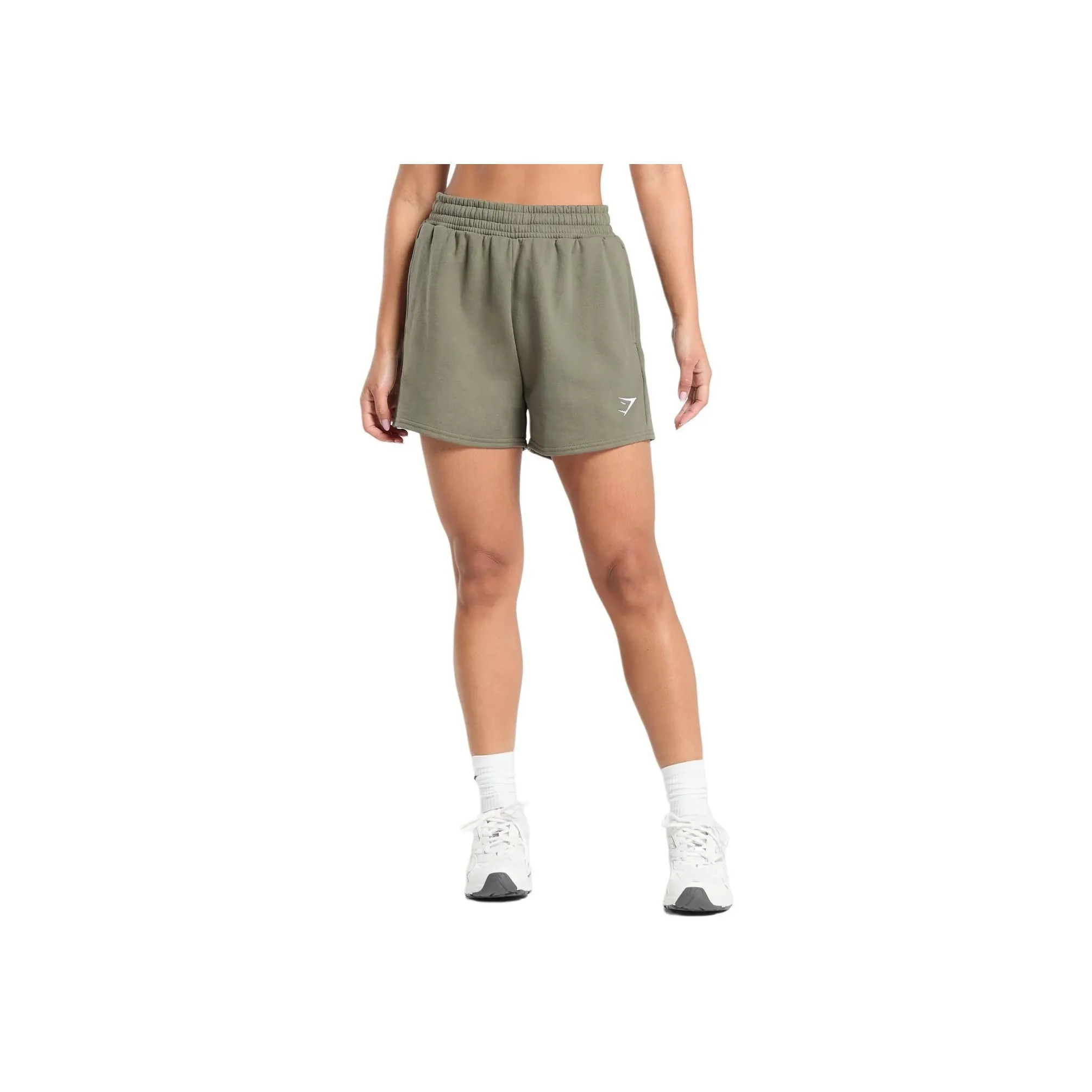 GYMSHARK TRAINING FLEECE SHORTS Casual Shorts Women's Basic Green