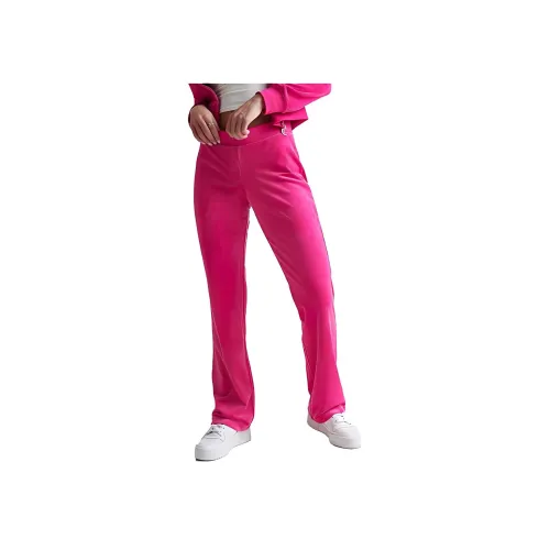 JUICY COUTURE Розово-красные Женские Вязаные Спортивные Брюки
