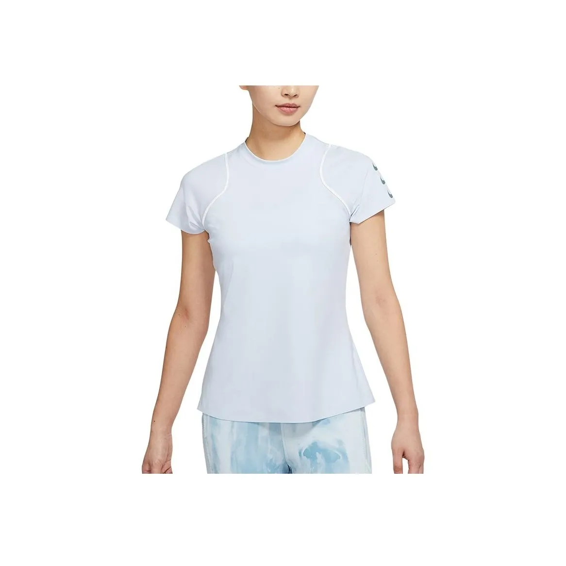 Nike T Shirts Women's Light Blue