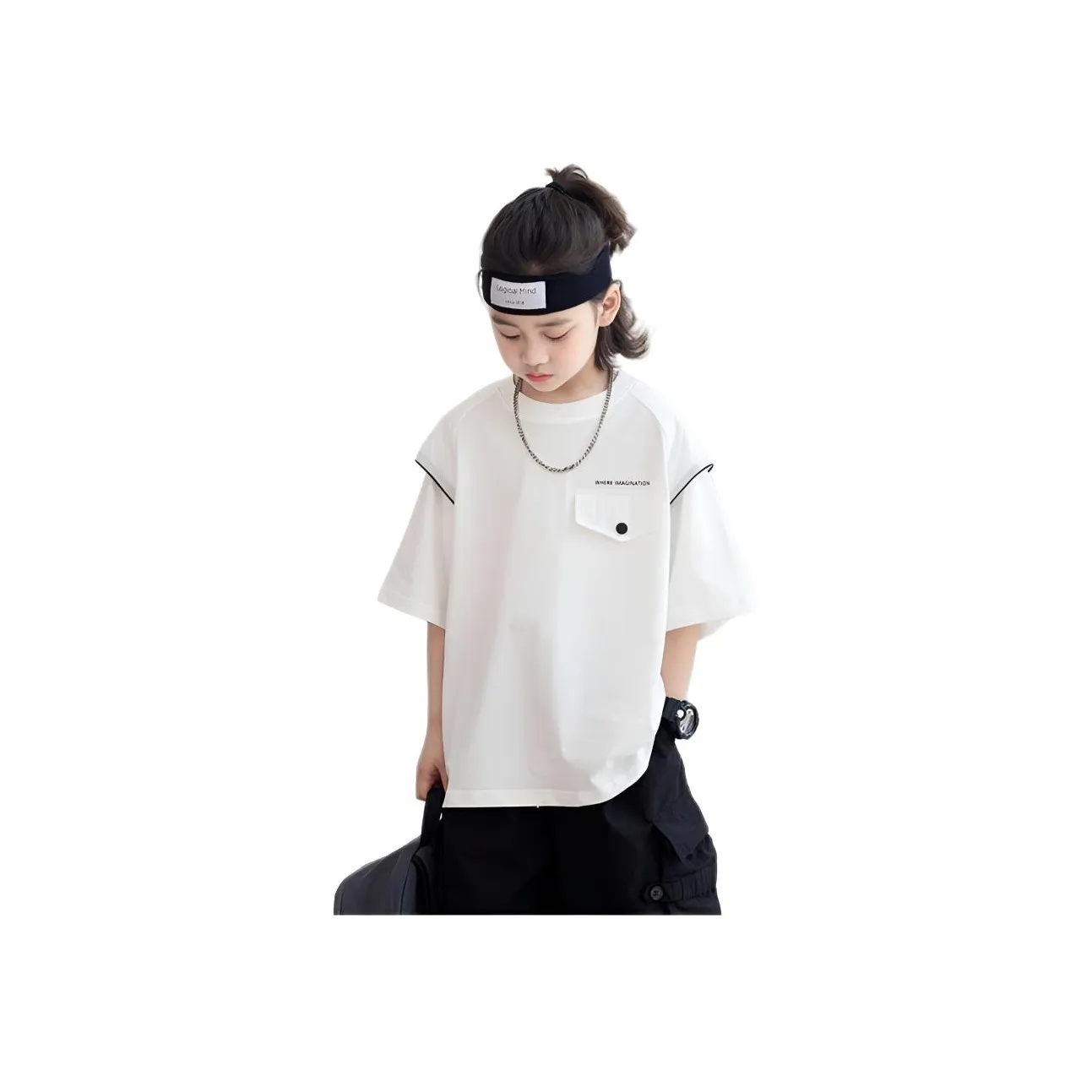 Than Than Me Лето Стиль Средний Размер Trendy Versatile Круглый вырез T Рубашка