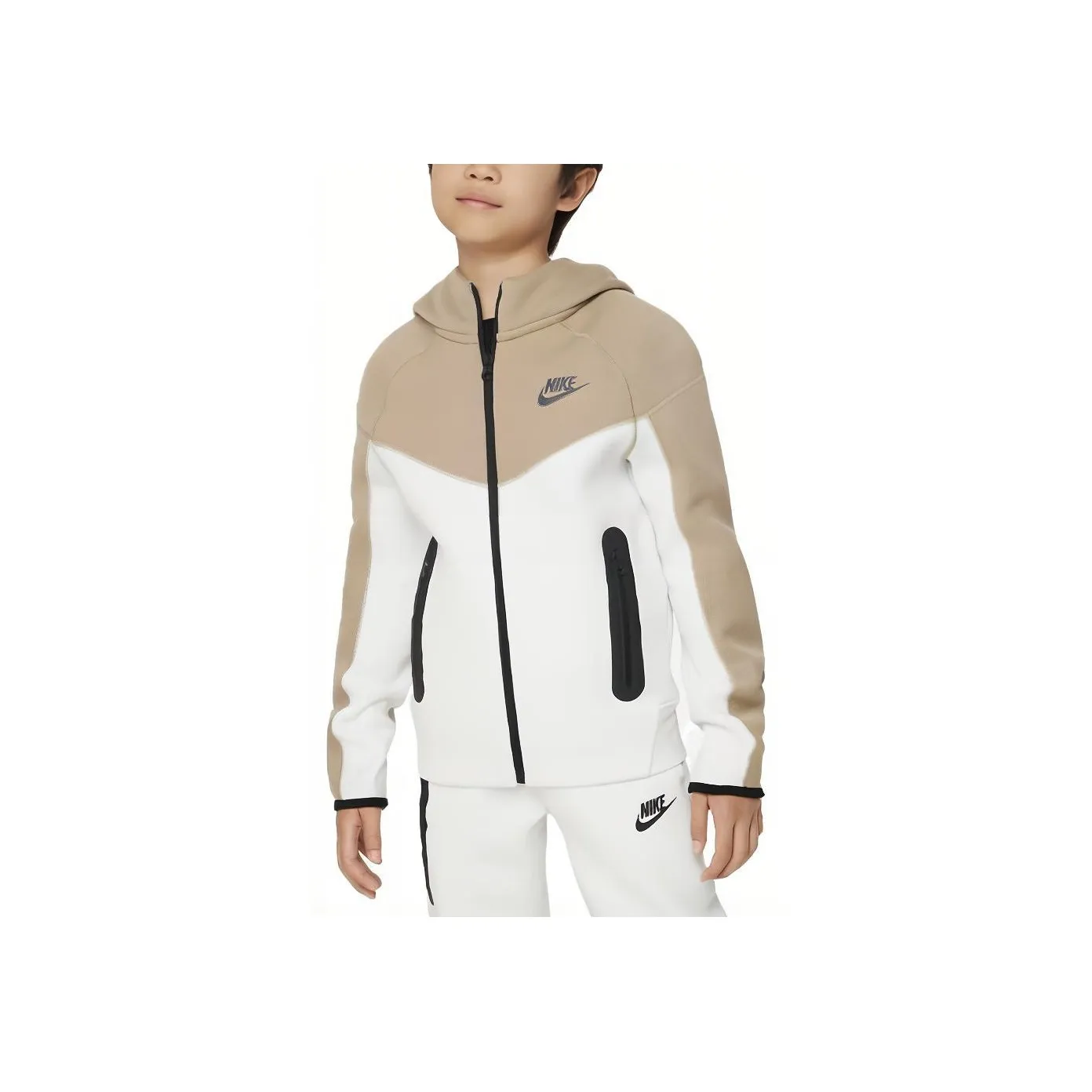 Свитшот Nike Sportswear Tech Fleece хаки детский