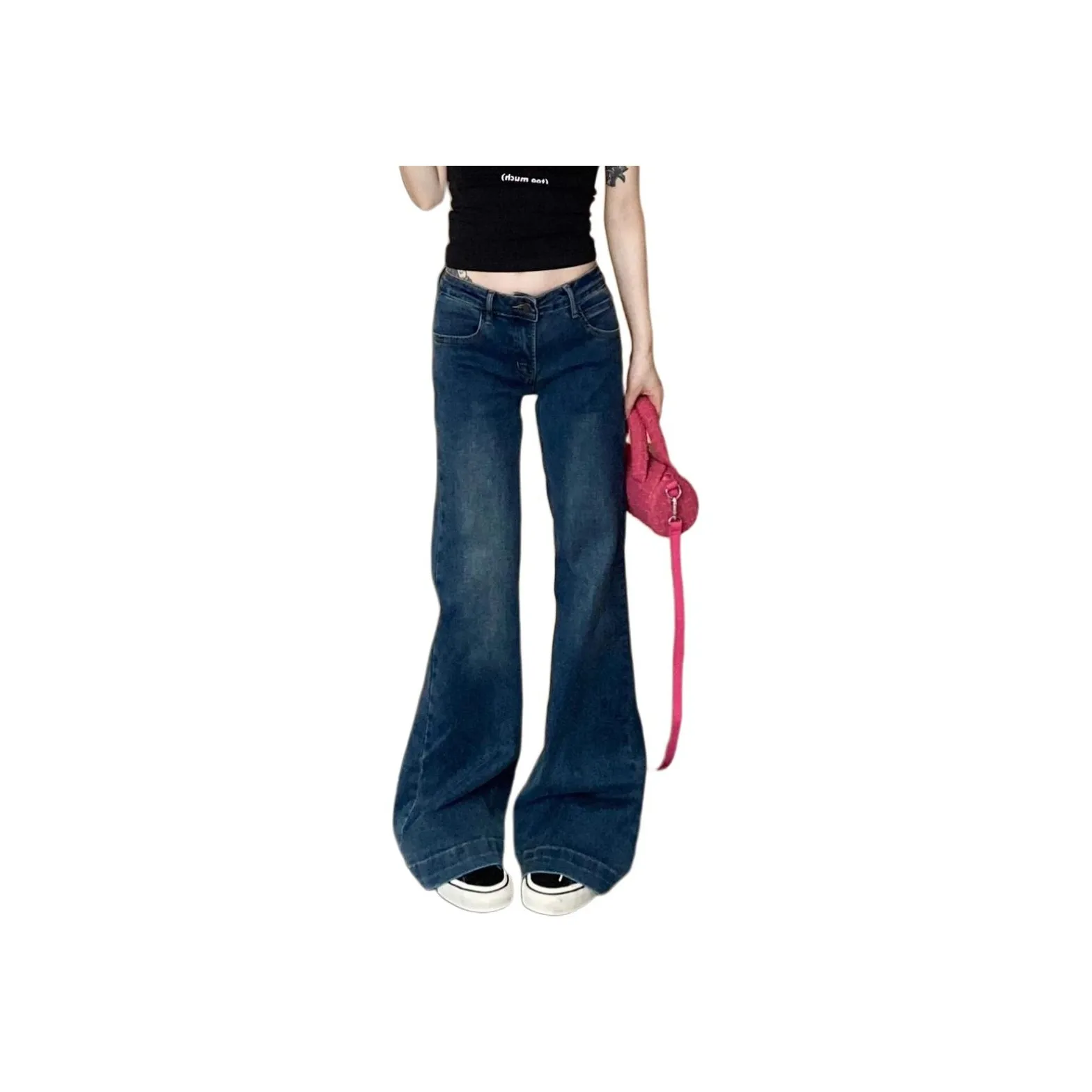 MUCCHIC Космически-голубые Женские Джинсы