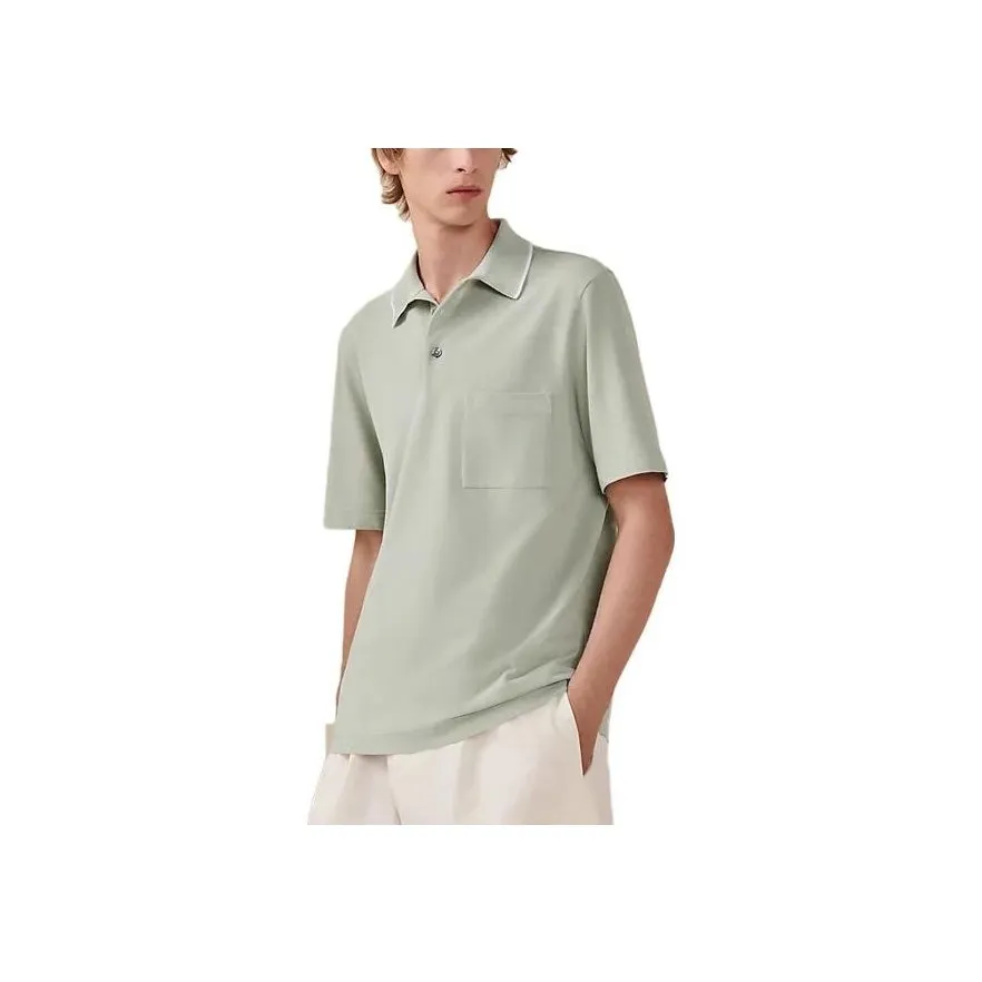 HERMES Polo Shirts Men Moss
