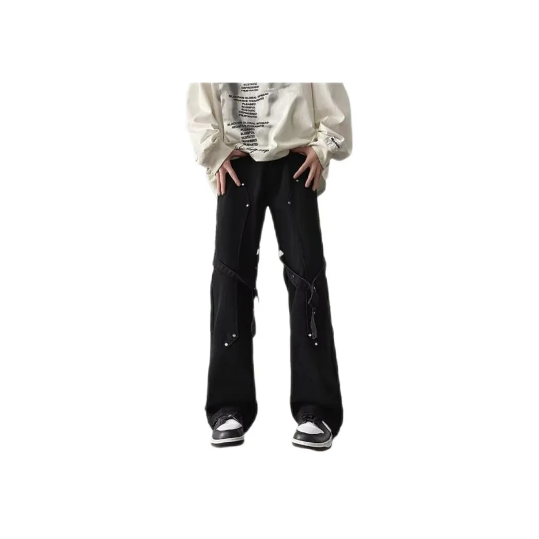 NRXX Мужская одежда Универсальная Модная Повседневная Спортивная Свободная посадка Модная Нишевая Дизайн Гонконгский Шик Американский Винтаж Мужская