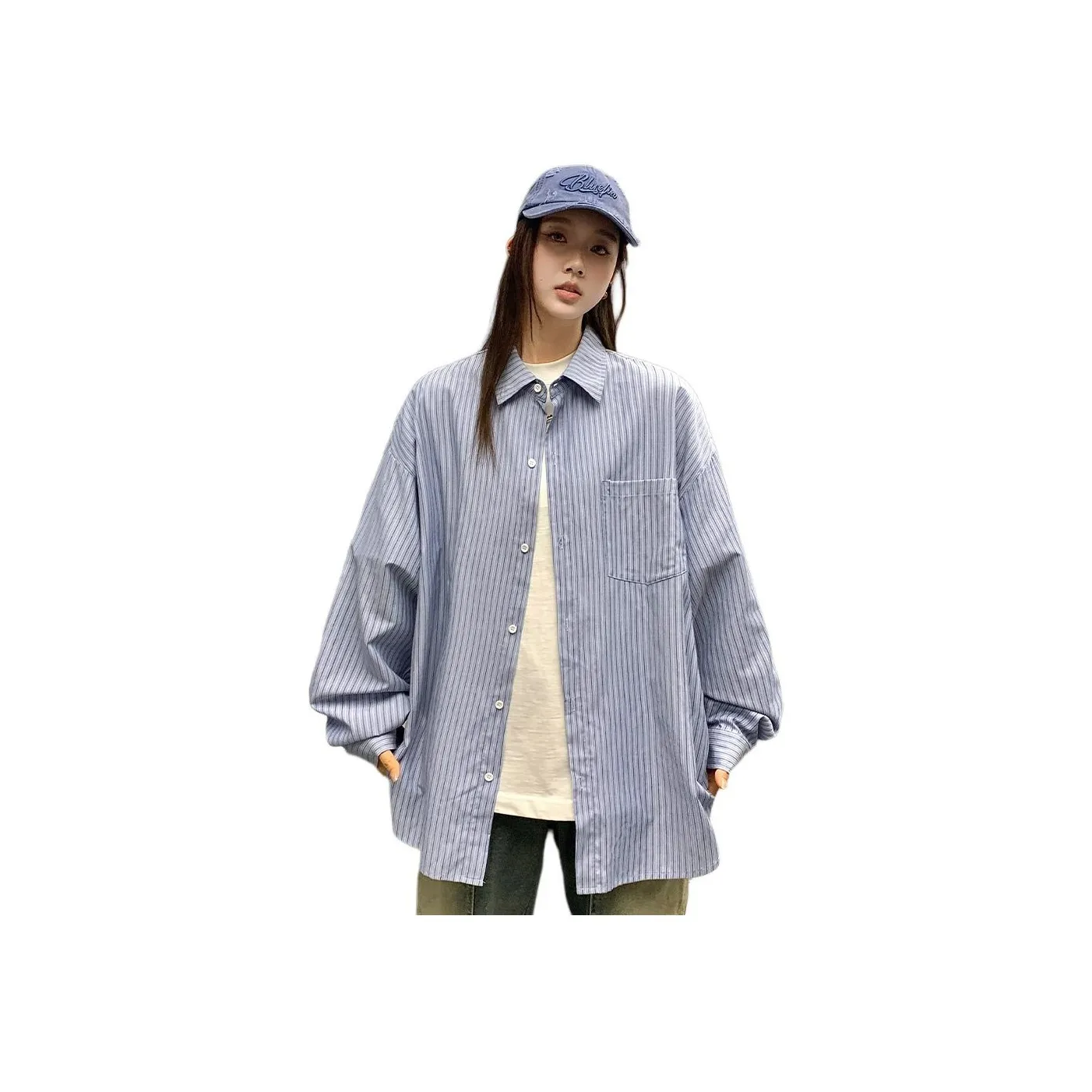 ADOONGA Blue Women's Shirts ADOONGA Синий Женские Рубашки