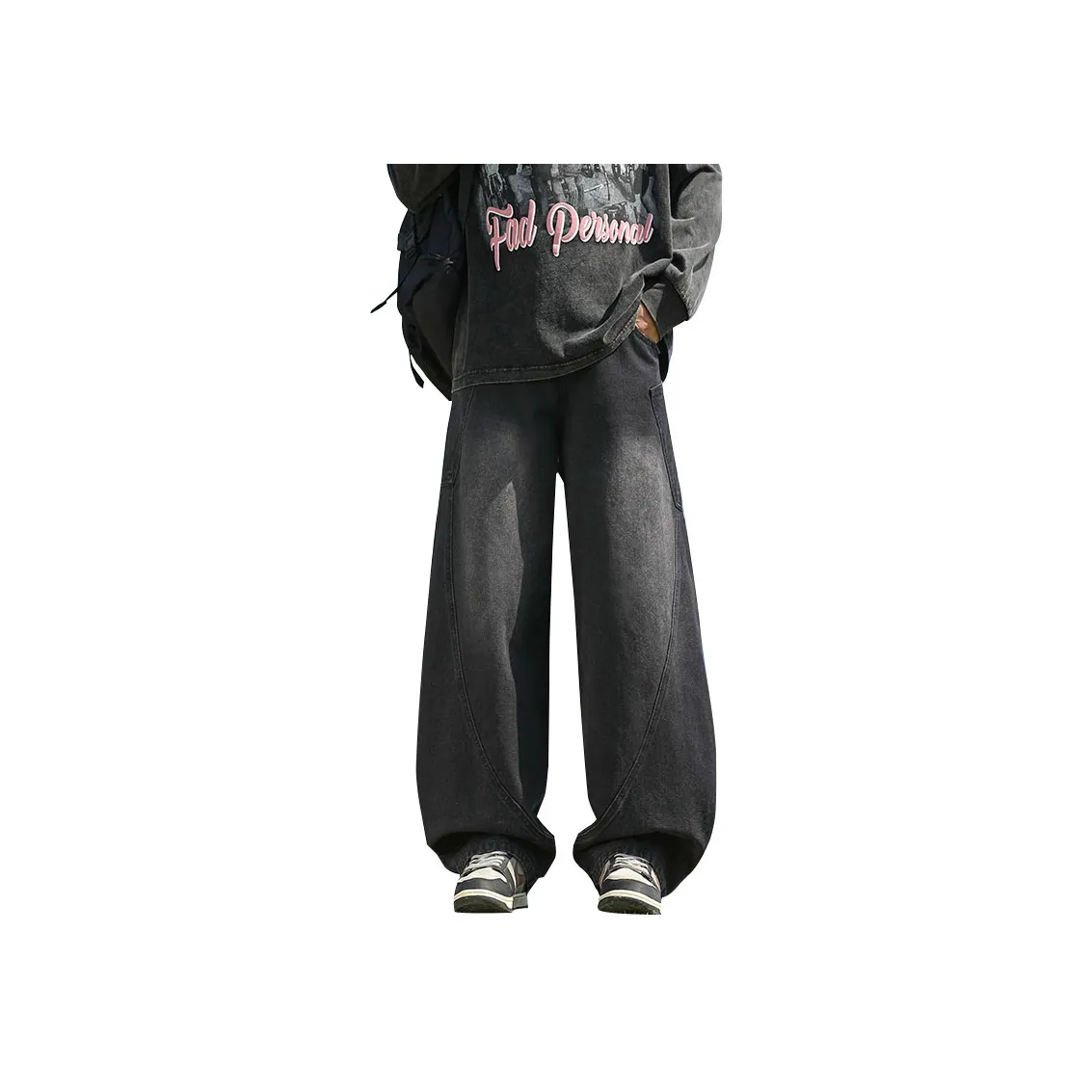 PEA Камень Промытый Черный Унисекс Джинсы