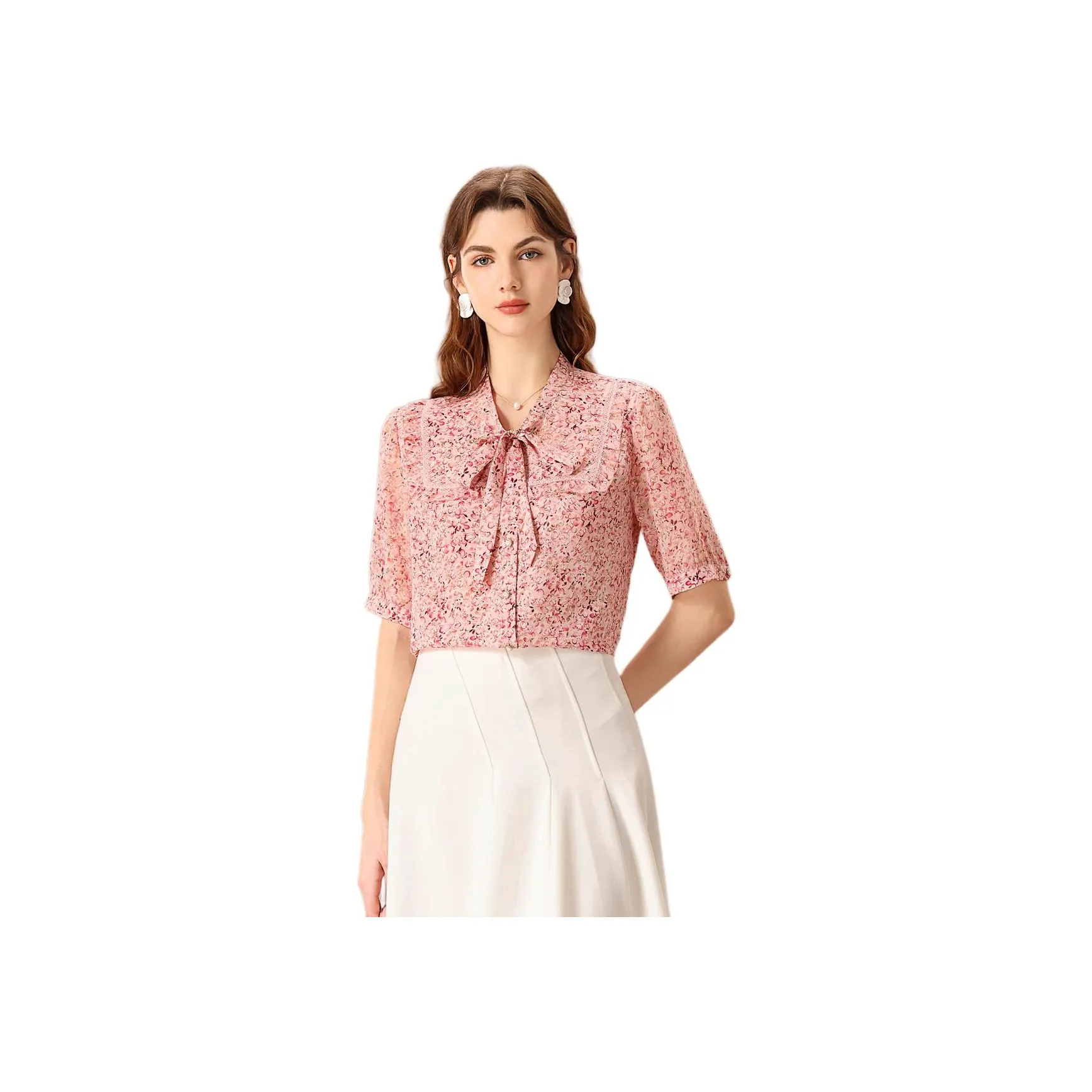 FENHONGMALI Розовый Женские Рубашки