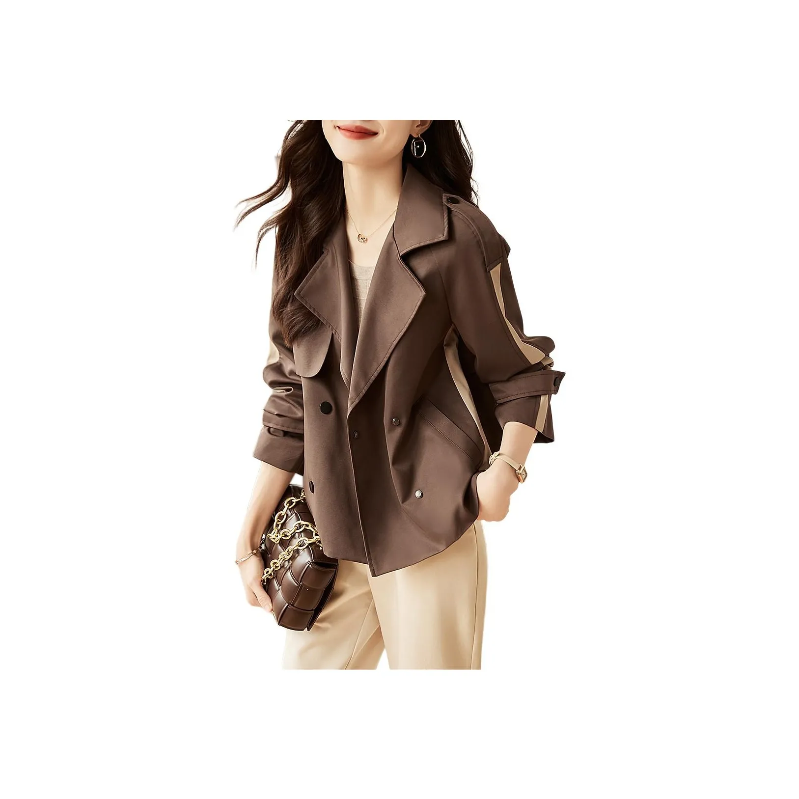 XWI Тренчкот Женский Темно-Коричневый