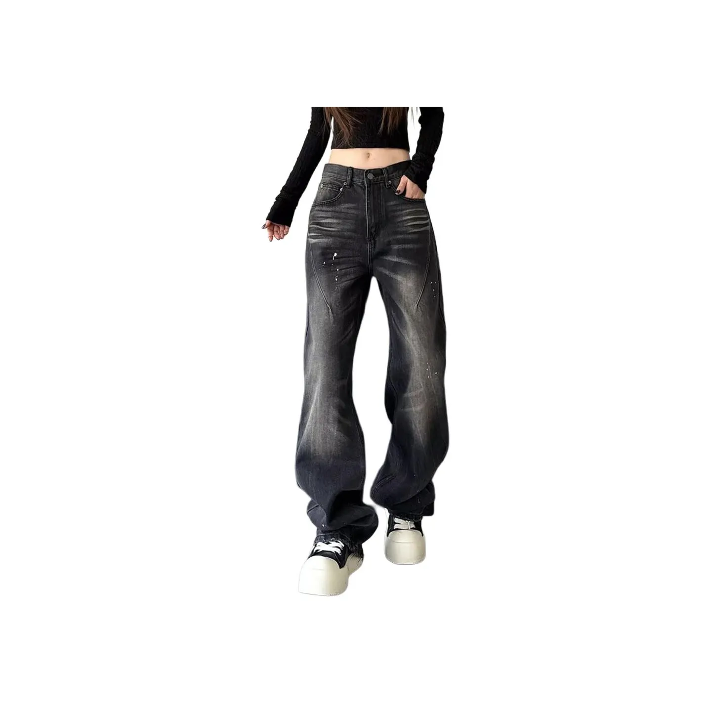 NHZN Jeans Unisex Black
