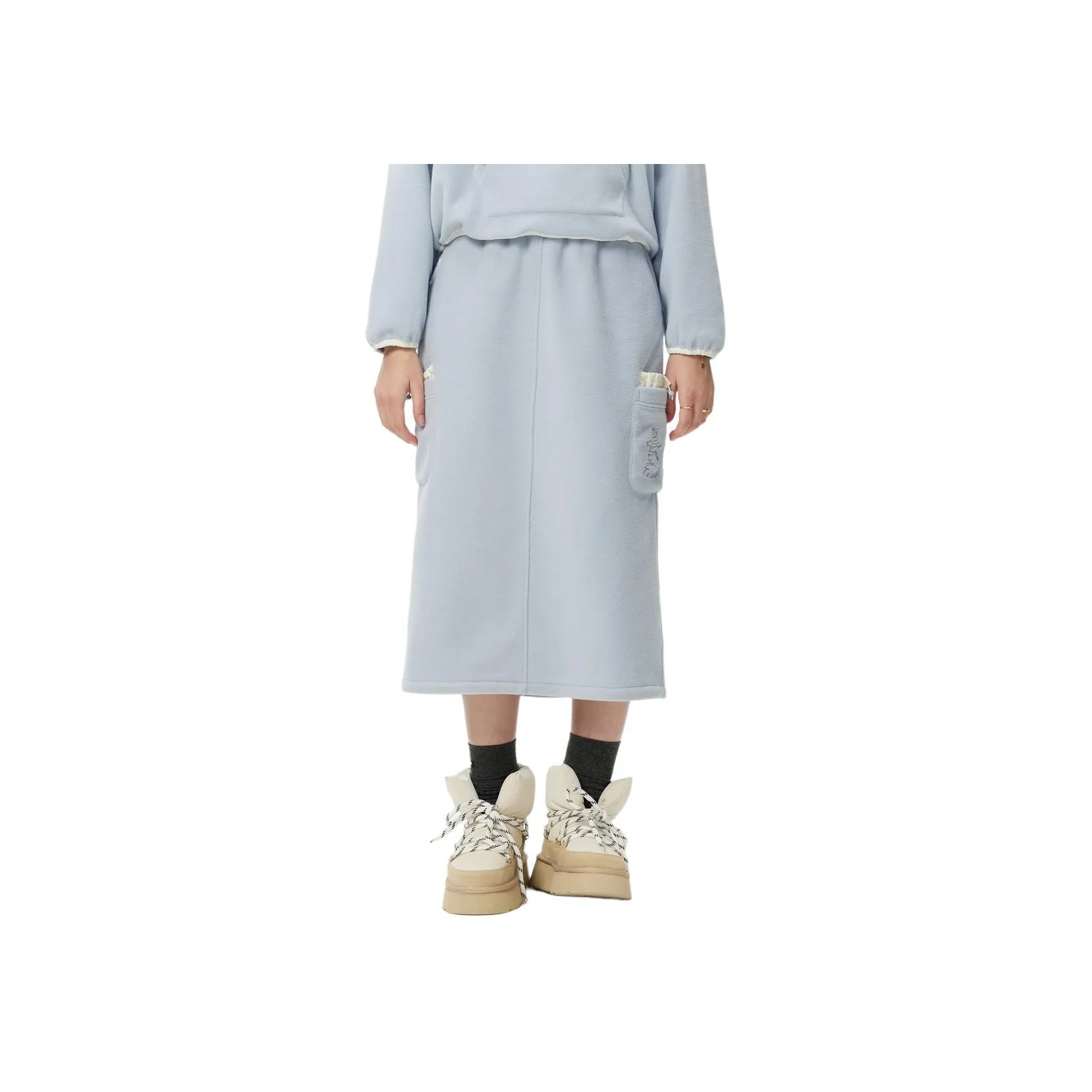 Teenie Weenie Casual Long Skirt Women's Light Blue