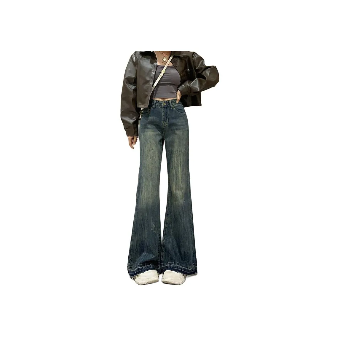 YEARNED Джинсы Женские Ностальгический Синий