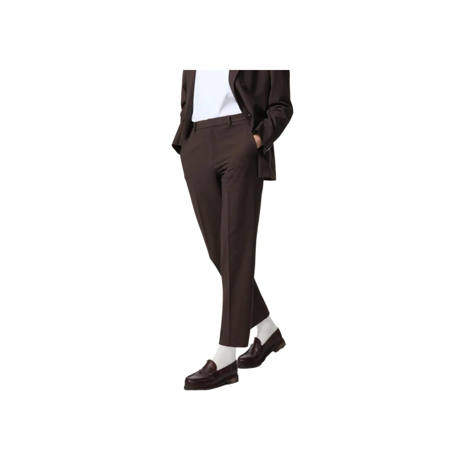 UNIQLO Темно-умбровые женские костюмные брюки