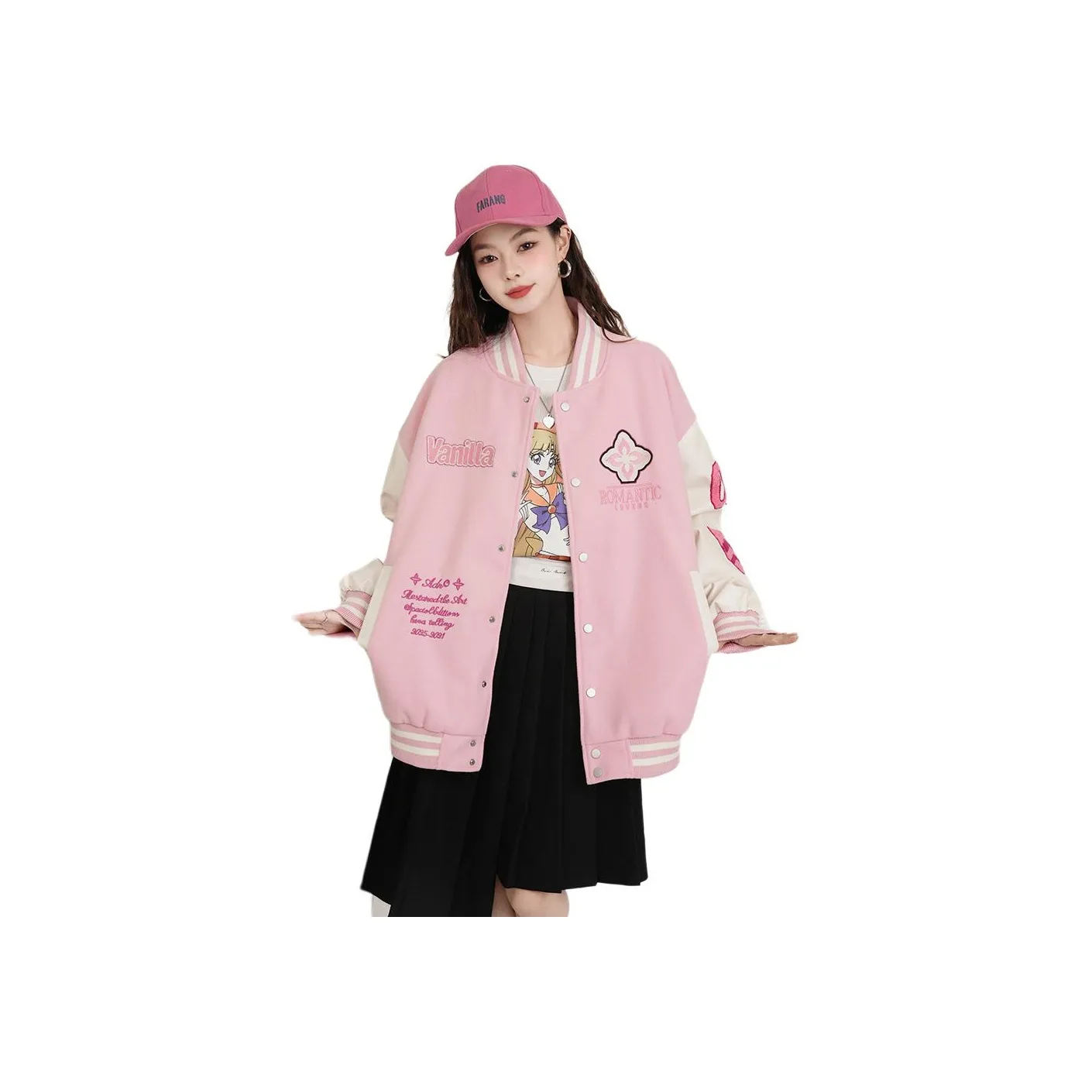 GORGEOUSIDEA Розовый Бейсбольная куртка Женские Куртки