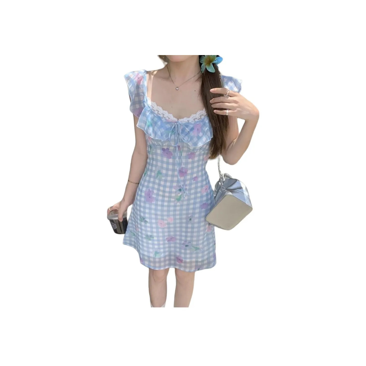 Flowers In Water Slip Dress Women's