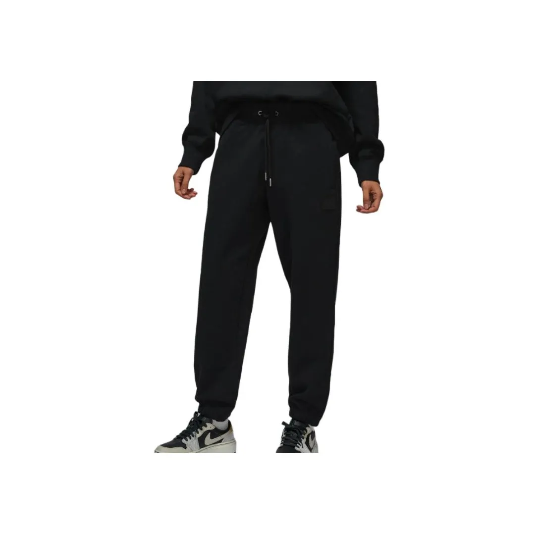 Jordan Flight Fleece FW24 Вязаные тренировочные брюки женские черные