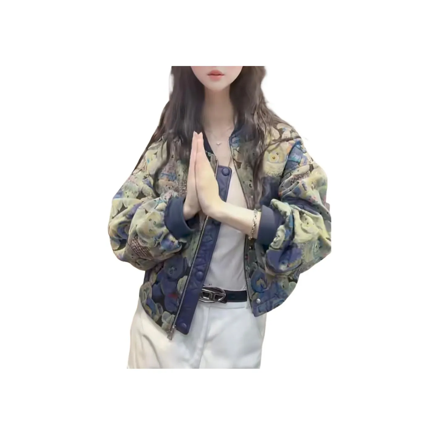 Mu Qingqing Синий Женские Куртки