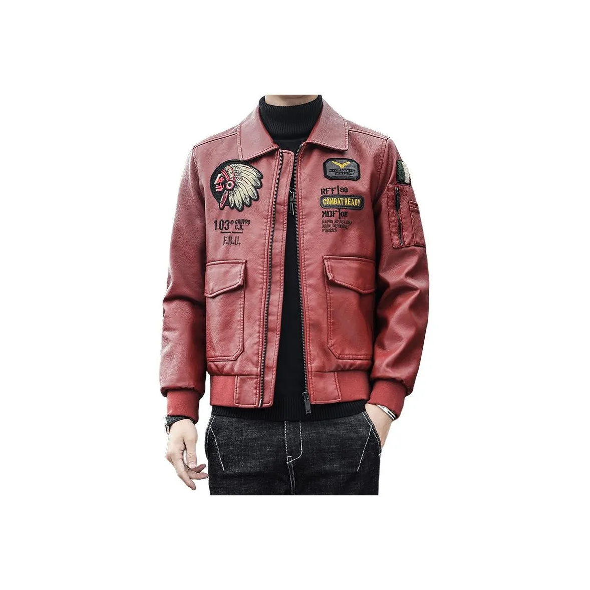 TAIZILONG Мужские кожаные куртки