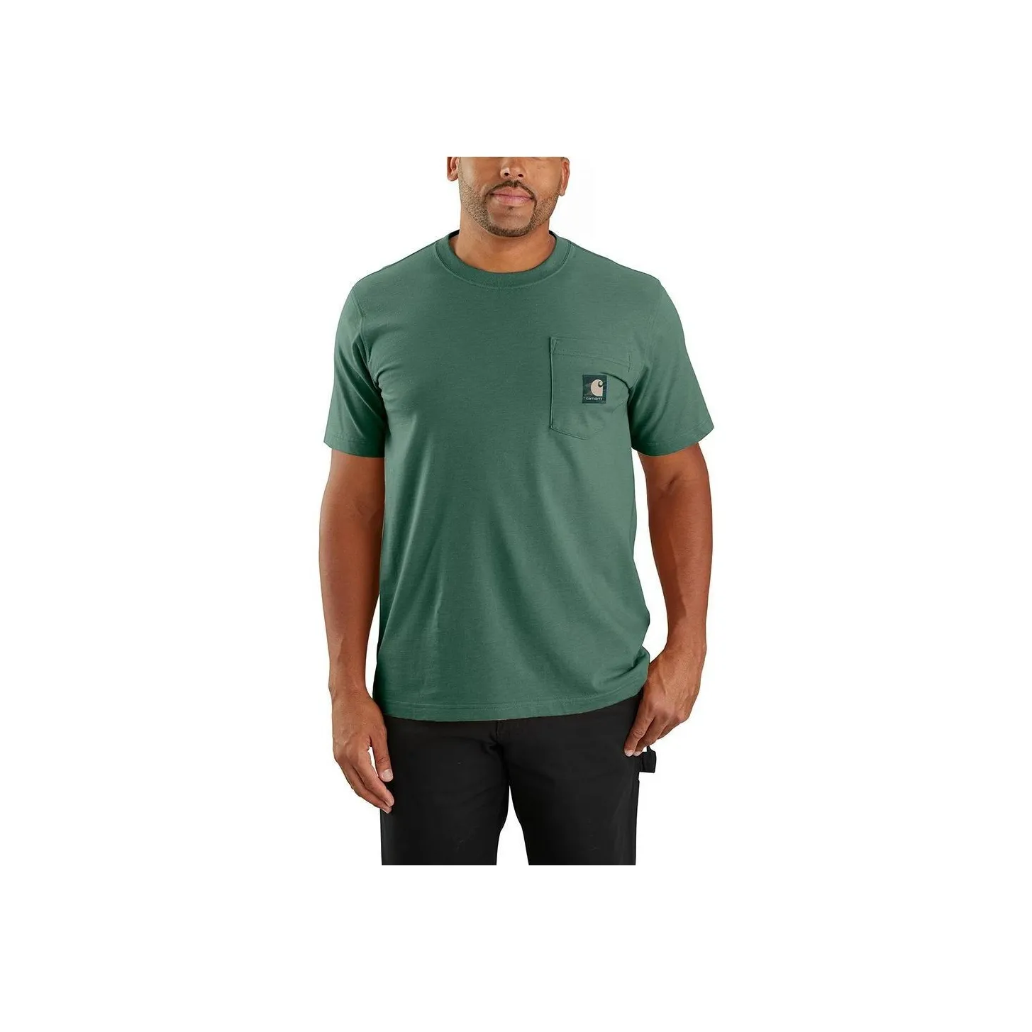 Carhartt 106532 Lightweight Short Sleeve Pocket Camo Patch T Shirt T Shirt Relaxed Fit Men's