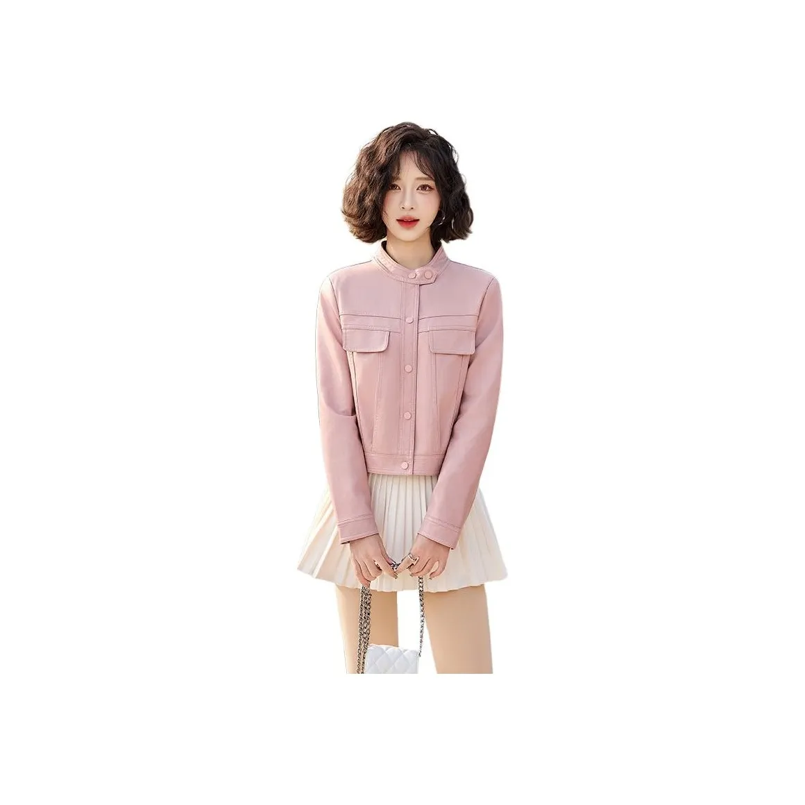 Yi Mengyuan Leather Jacket Women's