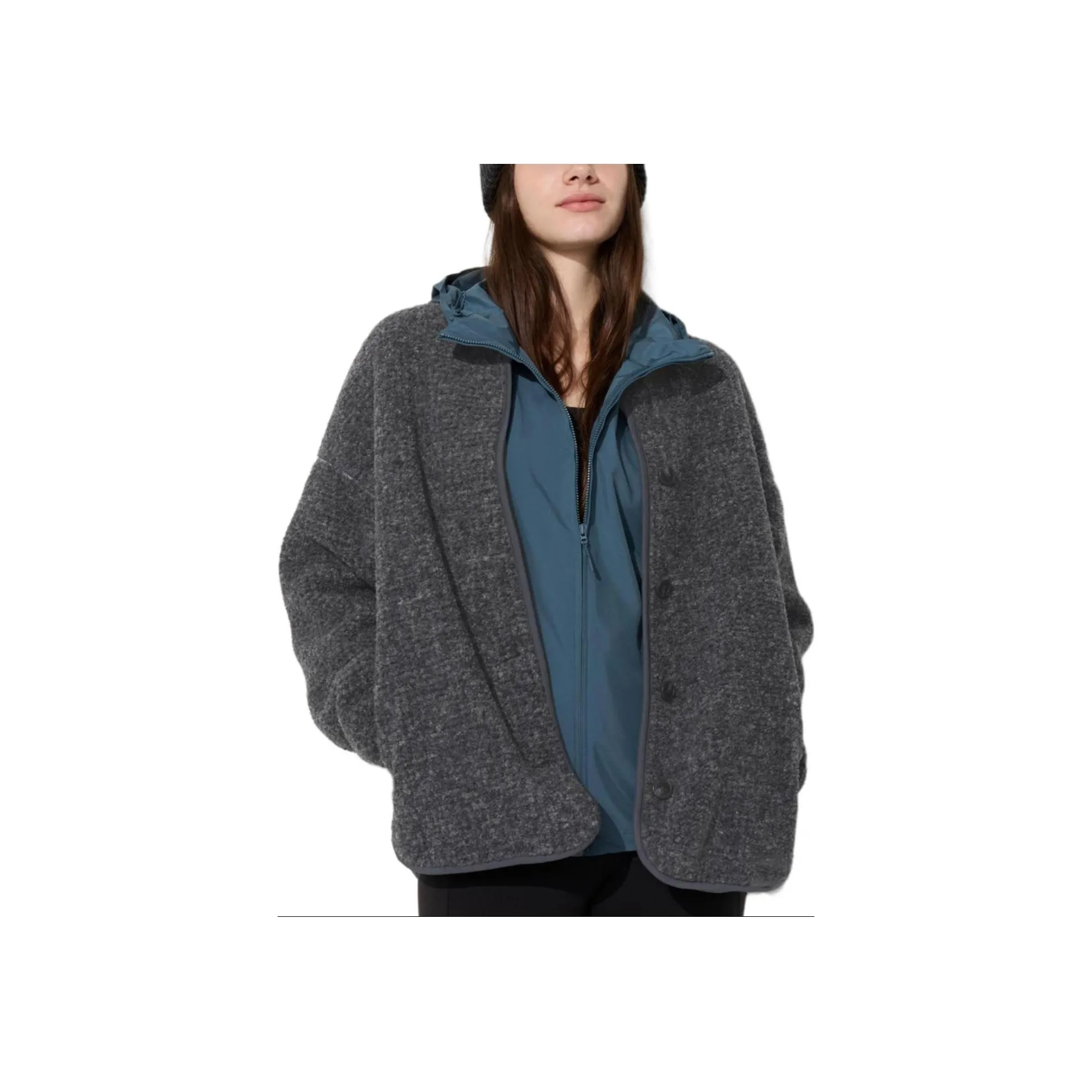 UNIQLO Velvet feel Coat Women's Dark Gray