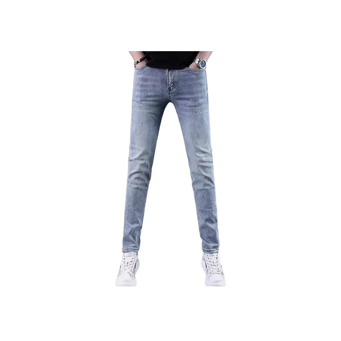 FRALAARRI Светло-синие мужские джинсы