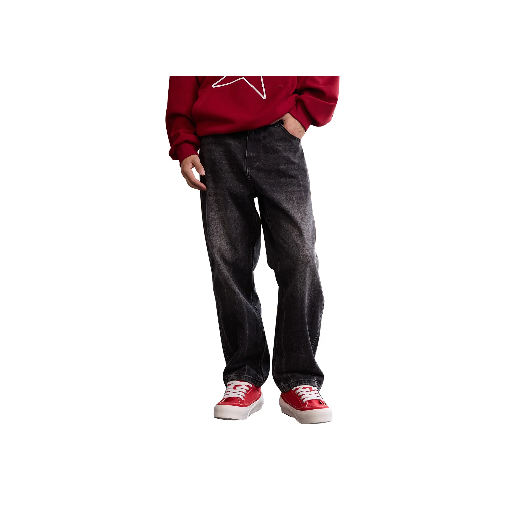 VEIDOORN Черные Унисекс Джинсы