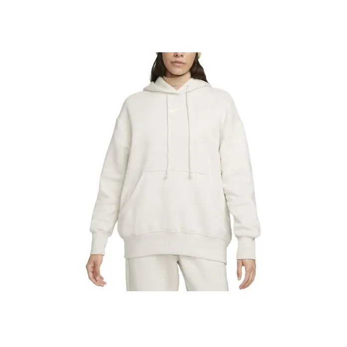 Nike Women's Phoenix Fleece Oversized Pullover Hoodie Light Orewood Brown/Sail
