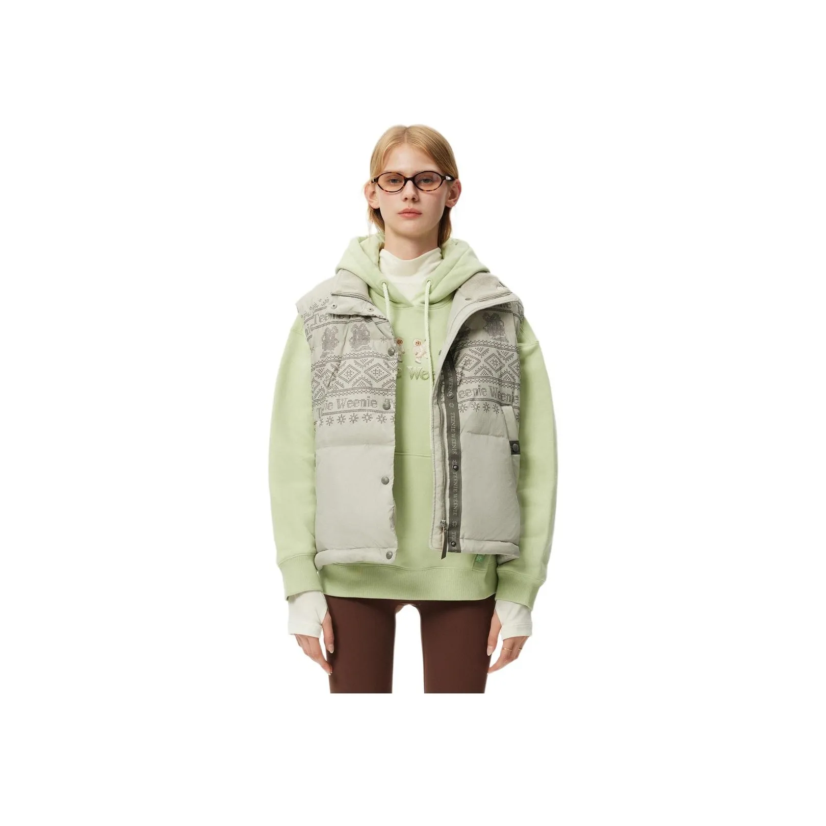 Teenie Weenie Down Jacket Women's Light Khaki