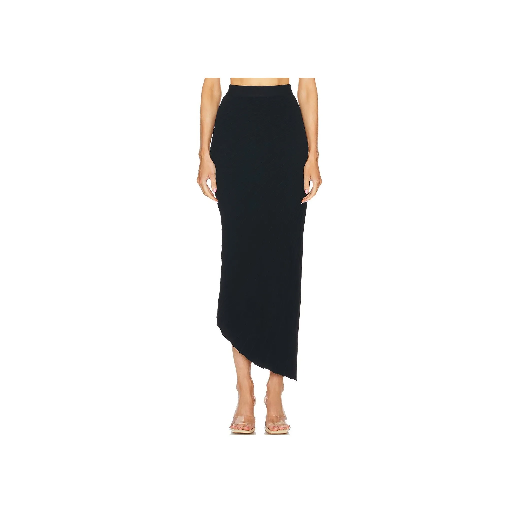 CULT GAIA Plissé Asymmetric Midi Skirt