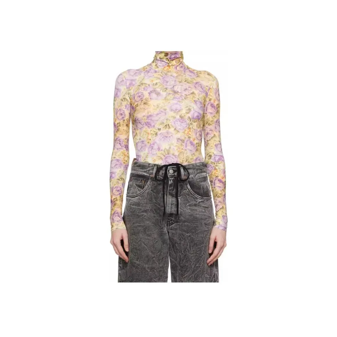 MM6 Maison Margiela Rose print Bodysuit