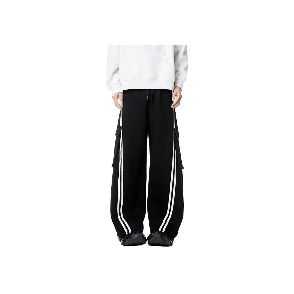 UNDERTIDES Черные Унисекс Повседневные Брюки