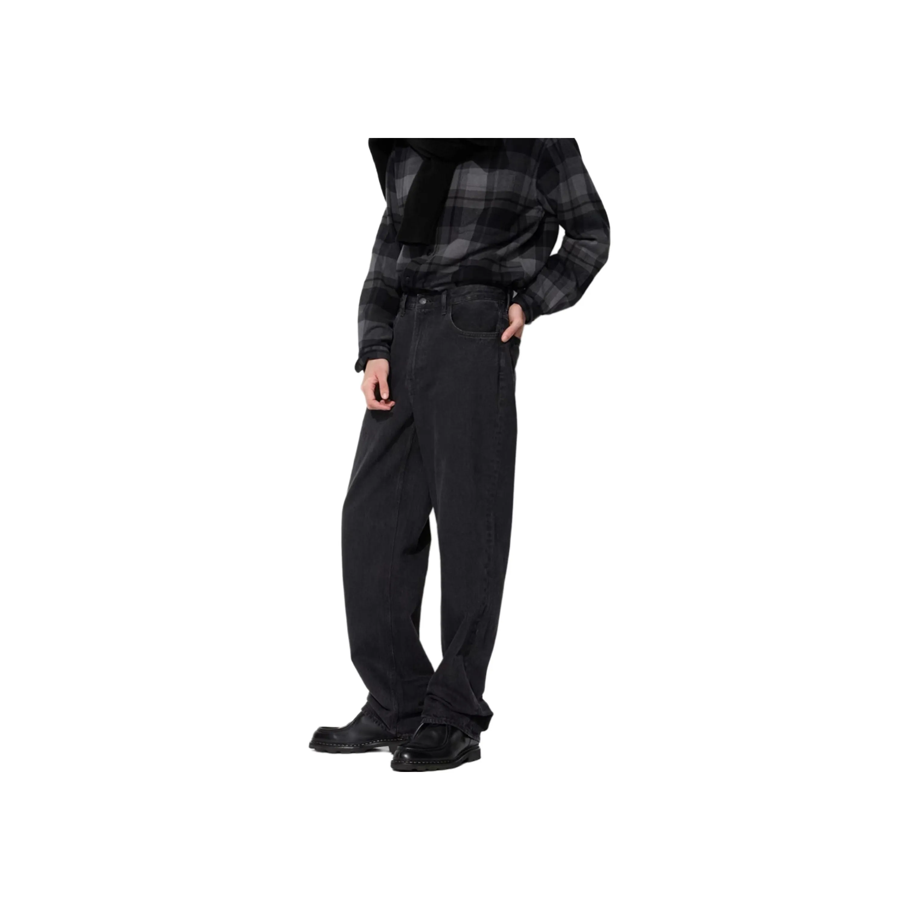 UNIQLO Темно-серый Мужские Джинсы