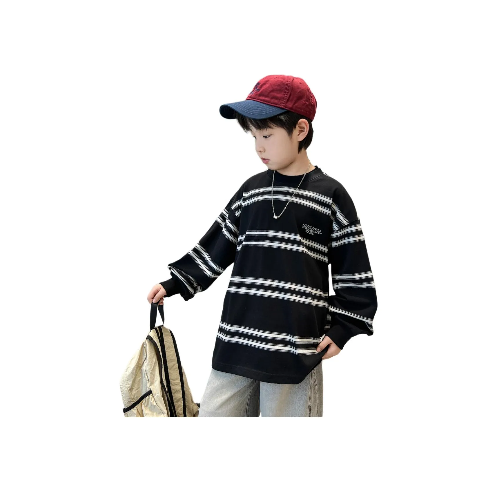 TAOTIANMAO Мальчики Минималистский стиль Модный и Крутой Юность Толстовка