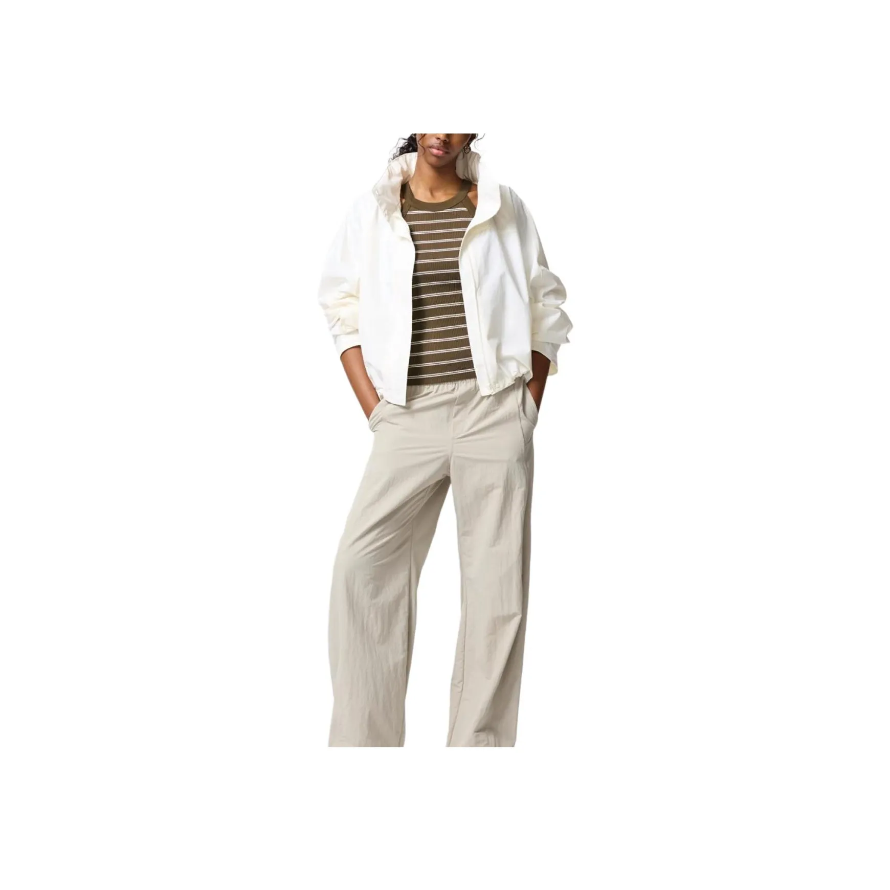 UNIQLO Повседневные брюки Женские Бежевые