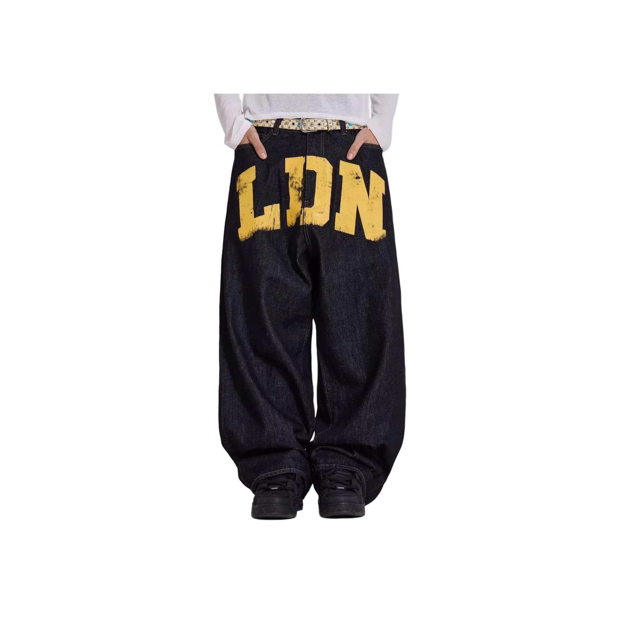 Jaded London Jeans Unisex Dark Blue