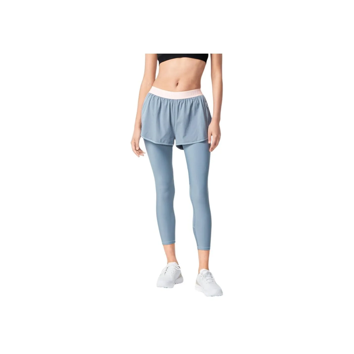 DECATHLON Athletic Trousers Women's Pine Gray/Quartz Pink