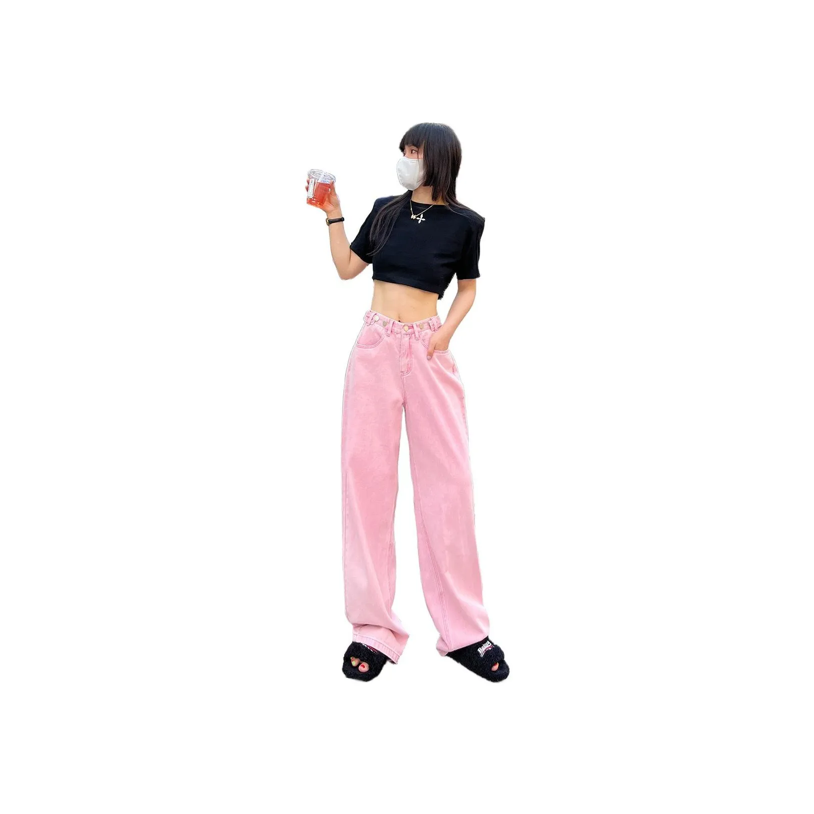 Seven Up And Nine Down Jeans Women's Pink