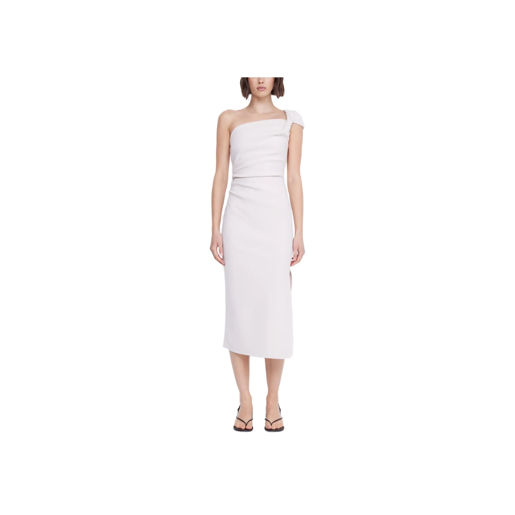 BEC+BRIDGE ELEA ASYM MIDI DRESS Short Sleeved Dress Women's VANILLA BEAN/Vanilla White