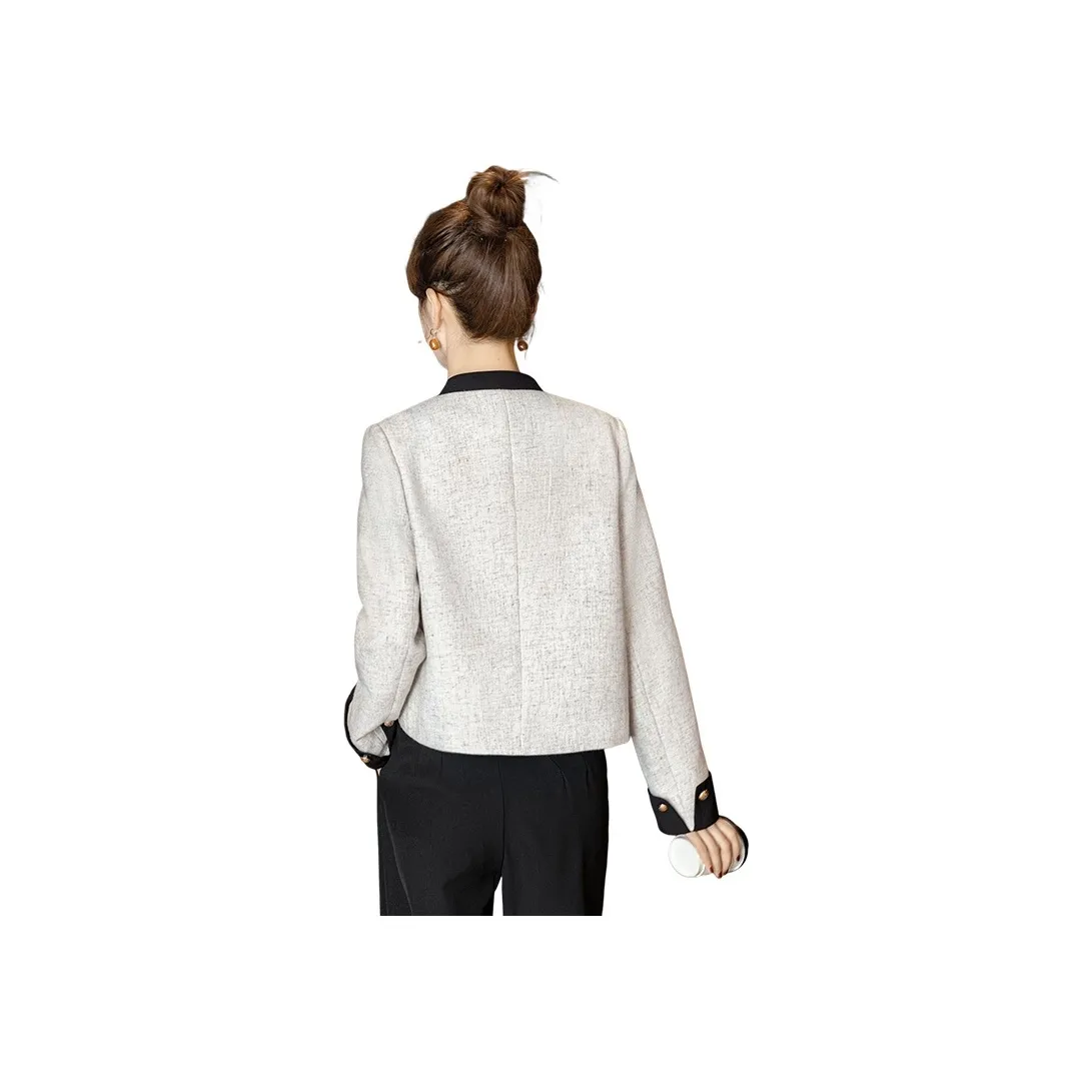 Cypress House Cropped Coat Women's Gray White