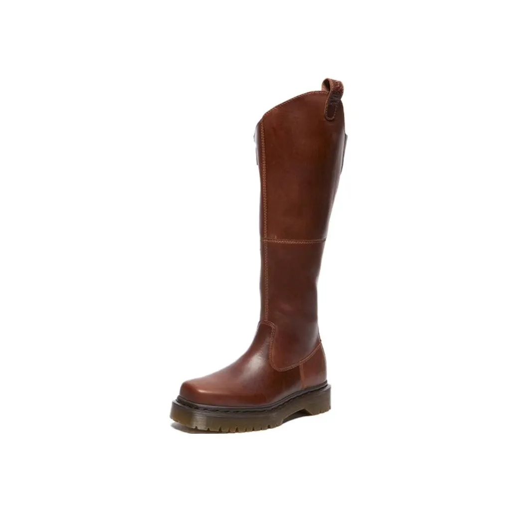Dr.Martens Knee high Boots 3.5cm Women's Red Brown