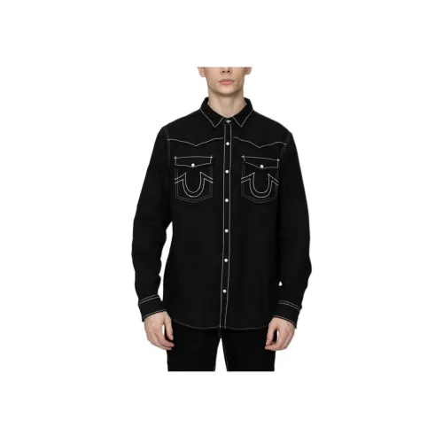 True Religion Черные Мужские Рубашки